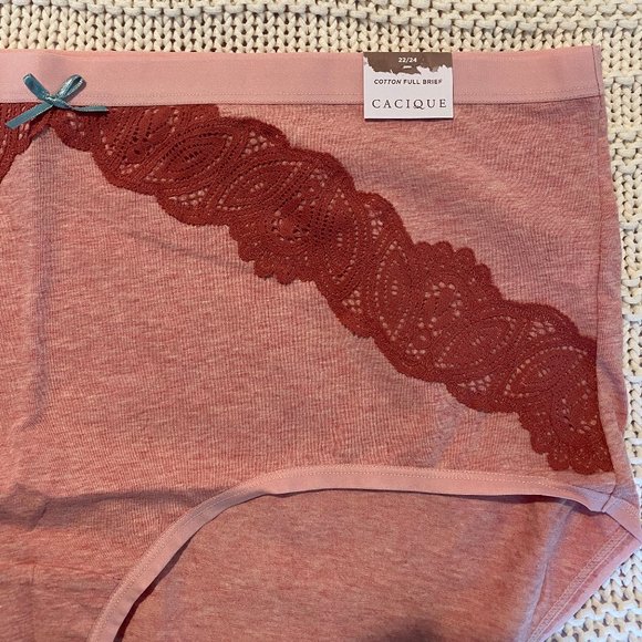 Cacique Pink Panties with Lace Trim - Picture 2 of 9